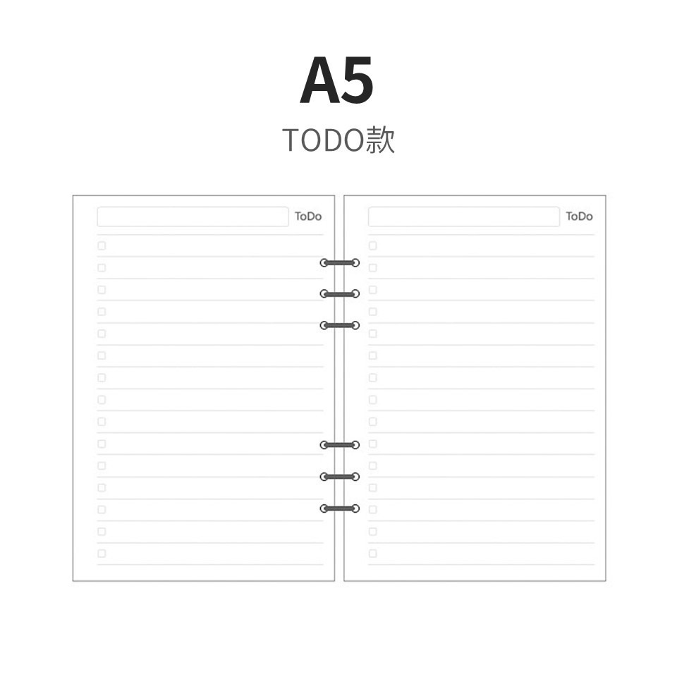 活頁紙 手帳 活頁筆記本 活頁 內頁 活頁手帳本 6孔活頁筆記本 a5 a6 手帳筆記本 六孔活頁紙-細節圖5