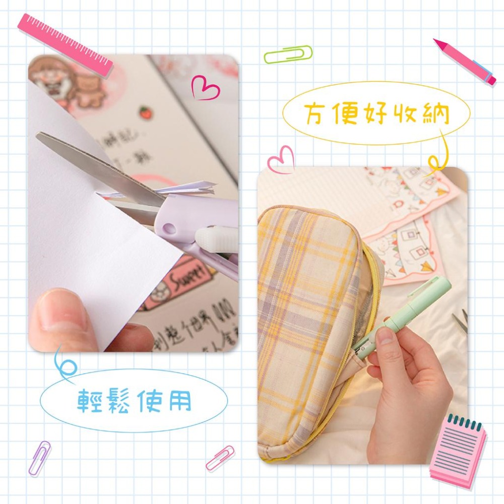 筆型兩用刀 剪刀 美工刀 筆刀 雕刻刀 小剪刀 手帳筆刀 剪刀筆 摺疊剪刀 剪刀筆 手帳刀 文具用品 二合一剪刀 刻刀筆-細節圖7