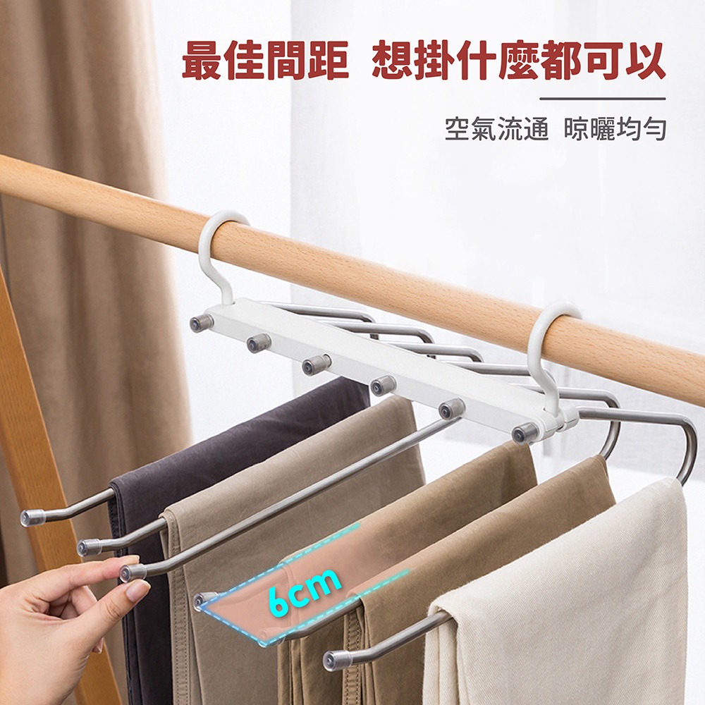 折疊褲架 褲架 折疊衣架 褲子收納 摺疊衣架 多功能折疊褲架 魔術衣架 旅行衣架 褲子收納架 褲子架 收納架-細節圖4