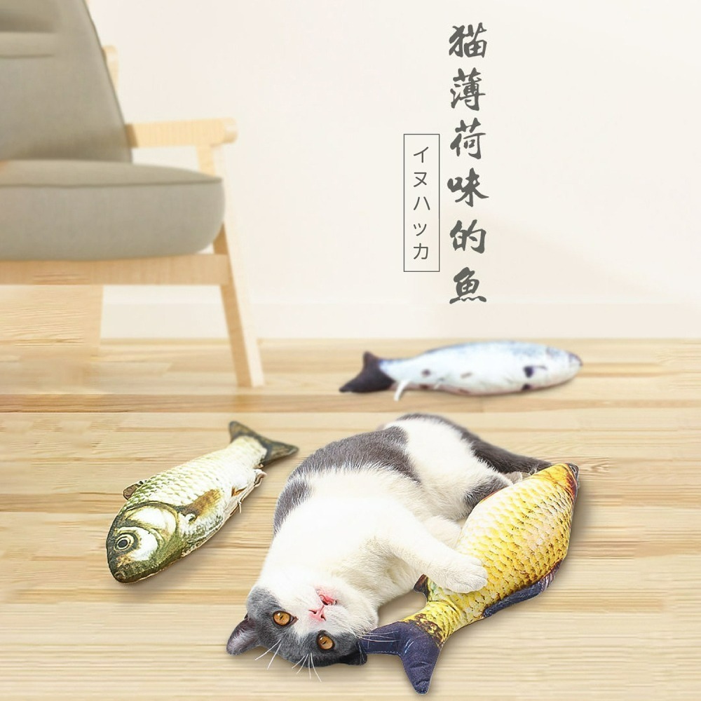 貓草魚 貓咪玩具 貓玩具 貓草 貓薄荷 貓咪抱枕 貓草玩具 貓草包 貓草抱枕 逗貓玩具 貓草魚 貓玩具魚-細節圖2