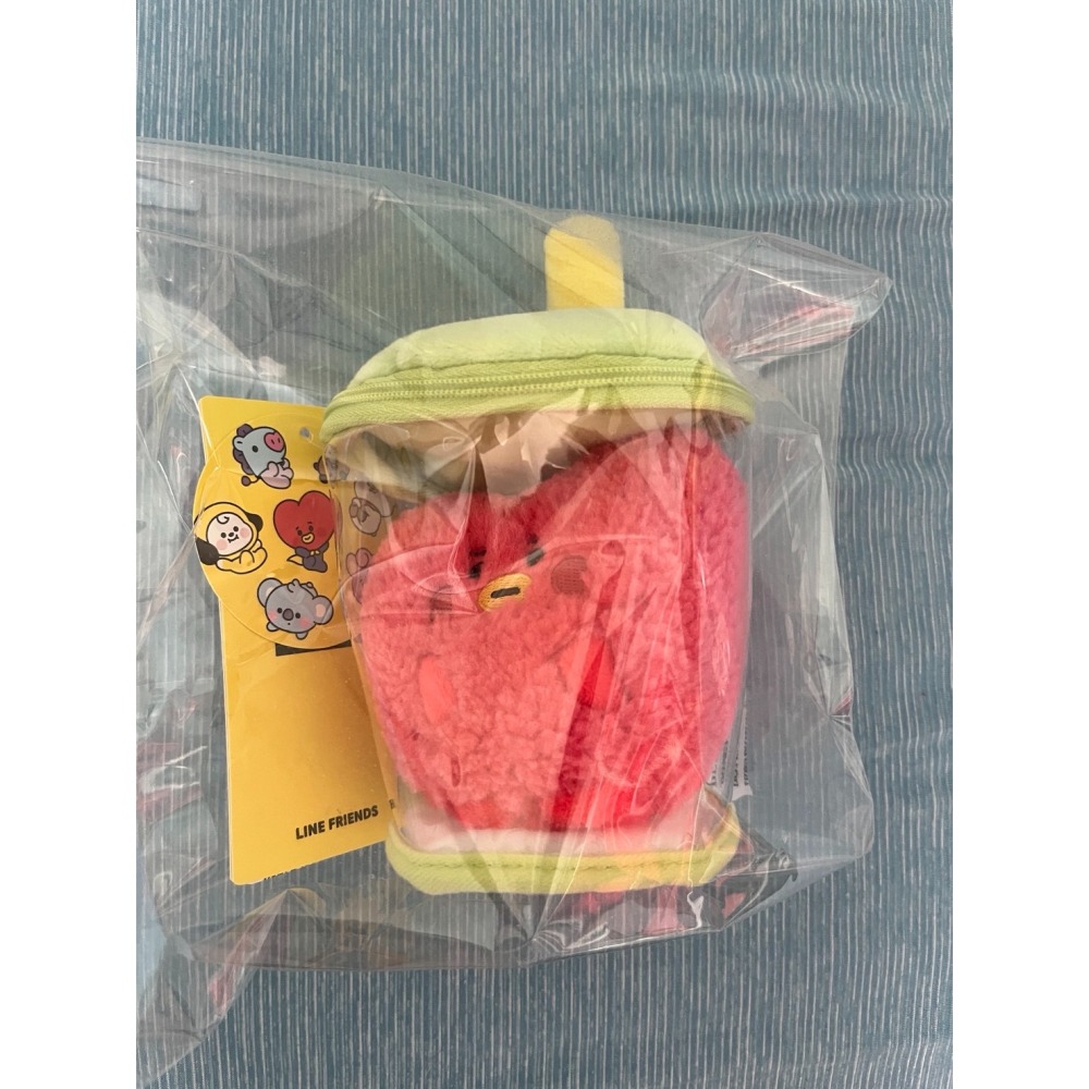 💜現貨正品💜BTS BT21 零錢包 TATA 掛繩 滑鼠墊 飲料杯套 手提杯套  收納包提袋 帆布袋-細節圖7