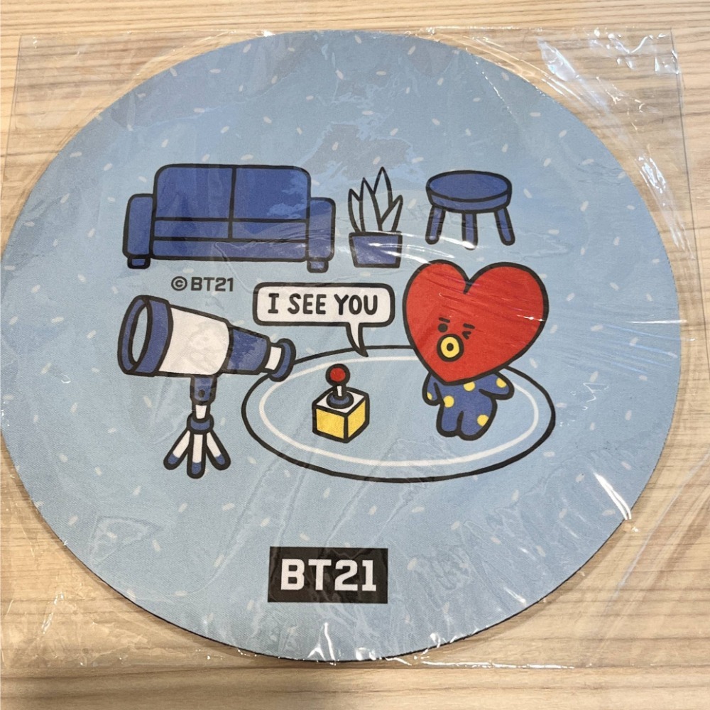 💜現貨正品💜BTS BT21 零錢包 TATA 掛繩 滑鼠墊 飲料杯套 手提杯套  收納包提袋 帆布袋-規格圖6