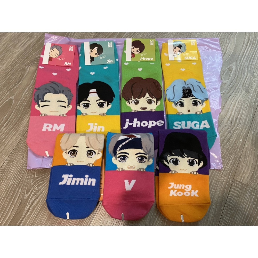 💜全新現貨正品💜BTS 防彈少年團 TinyTan Snickers 聯名 襪子 長襪 抽獎-規格圖1