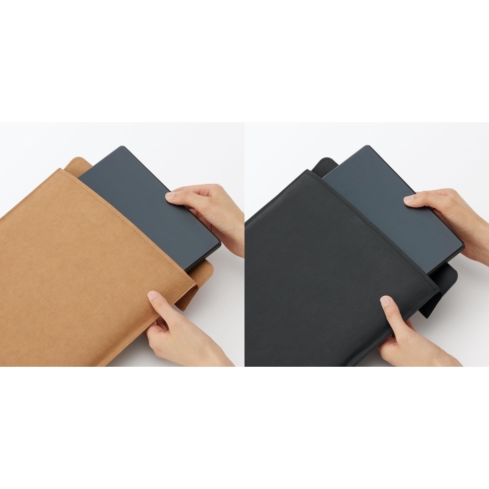 現貨  無印良品 牛皮紙袋 電腦包 筆電套 棕色 深灰色 13吋-細節圖2