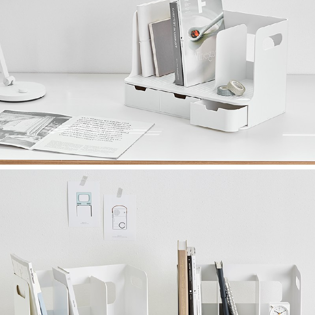 韓製-書桌書架式抽屜-細節圖2