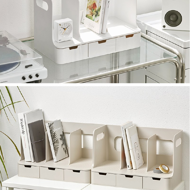 韓製-書桌書架式抽屜-細節圖3