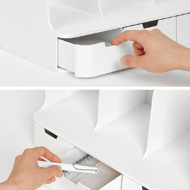 韓製-書桌書架式抽屜-細節圖4