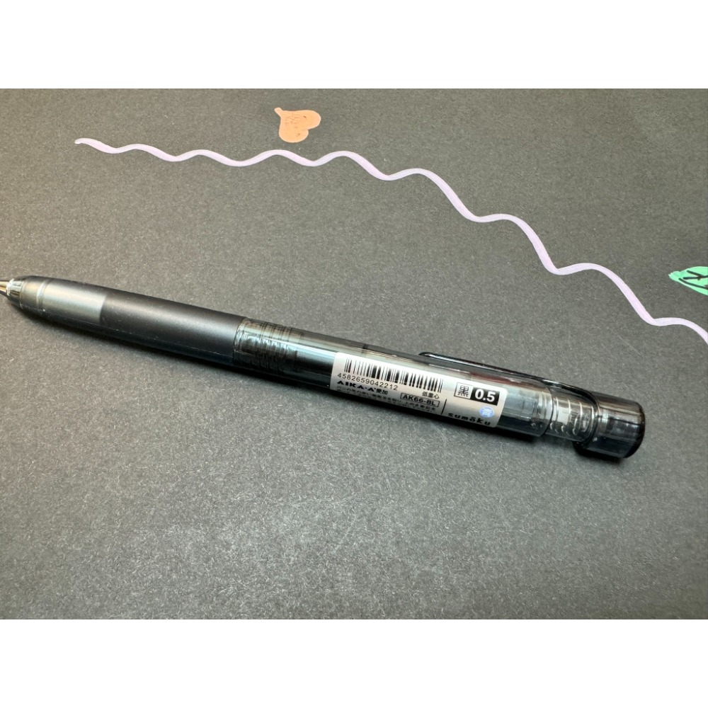 愛加-煙燻復古色桿-低重心中性筆0.5_六色桿-皆黑墨-規格圖5