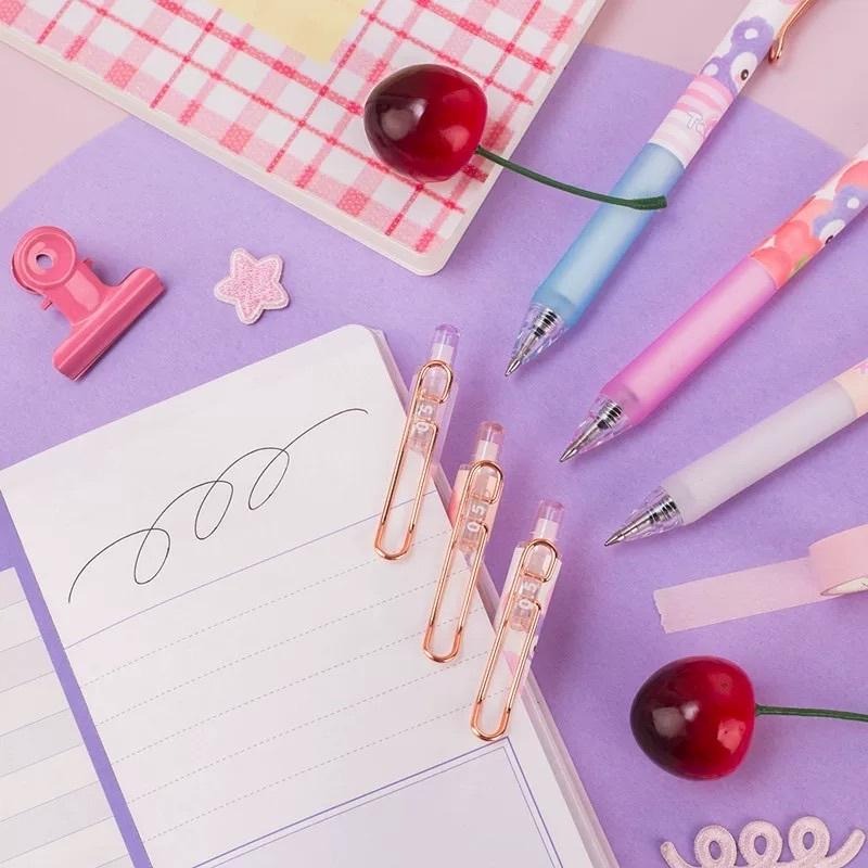 一木林-敲可愛小熊小兔軟握速乾筆中性筆6支組-黑芯0.5-細節圖5