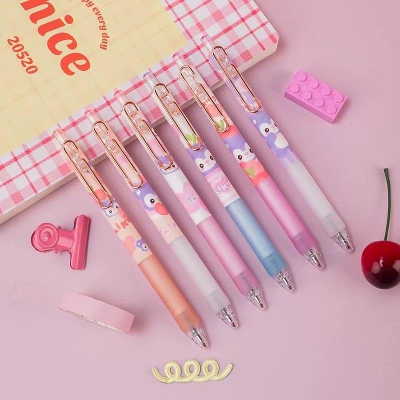 一木林-敲可愛小熊小兔軟握速乾筆中性筆6支組-黑芯0.5-細節圖9