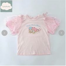 （現貨藍上衣120/粉上衣120）🇯🇵日本 futafuta X sanrio 雙子星上衣-規格圖5