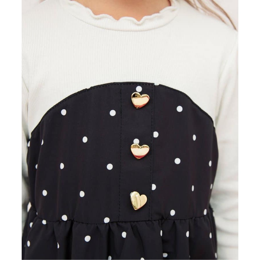 （現貨120）🇯🇵日本 apres les cours 愛心鈕扣氣球洋裝-細節圖2