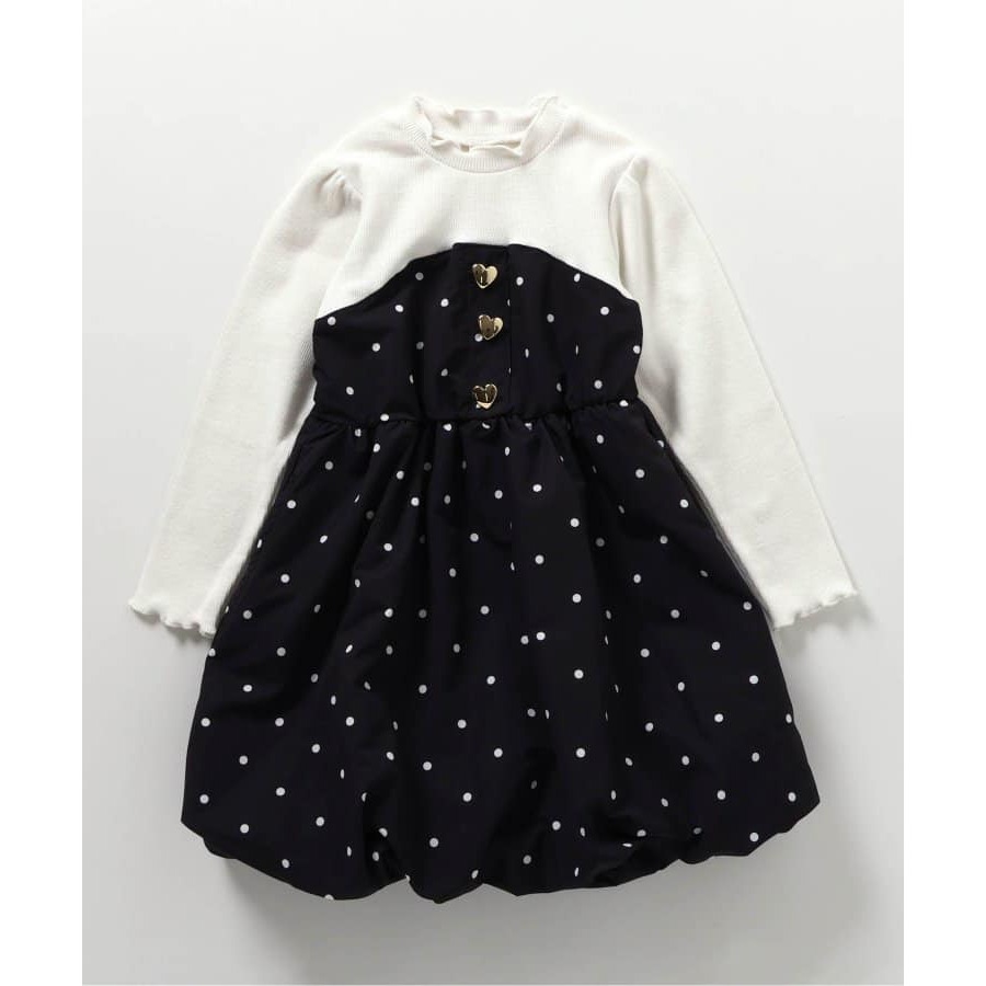 （現貨120）🇯🇵日本 apres les cours 愛心鈕扣氣球洋裝-規格圖6