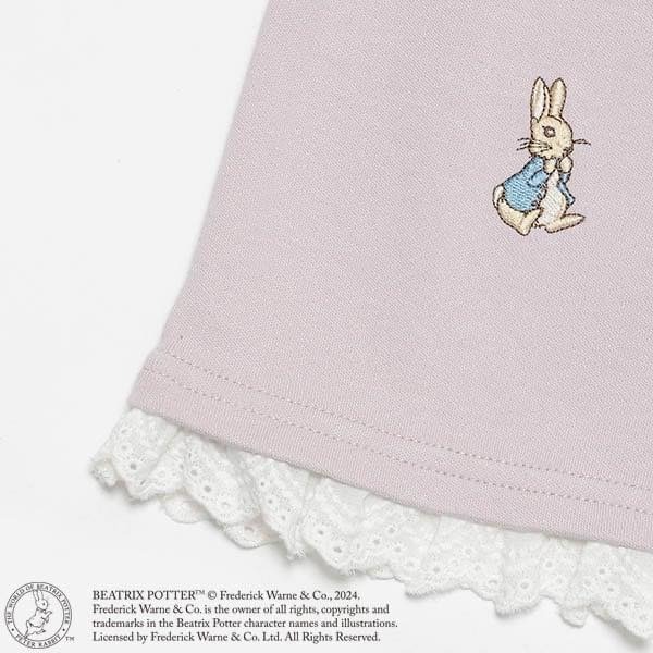 （現貨120）🇯🇵日本 petit main 彼得兔刺繡蕾絲上衣-細節圖4