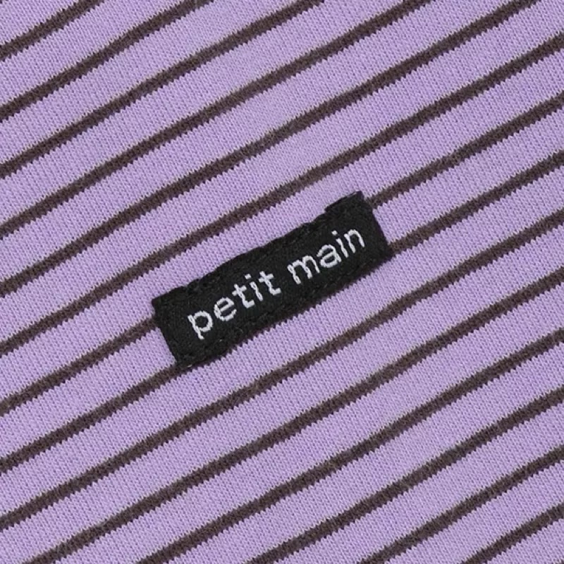 （現貨90）🇯🇵日本 petit main 條紋大口袋長T-細節圖4