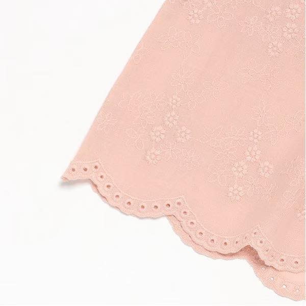 （現貨130）🇯🇵日本 petit main 刺繡針織領雕花襯衫-細節圖4