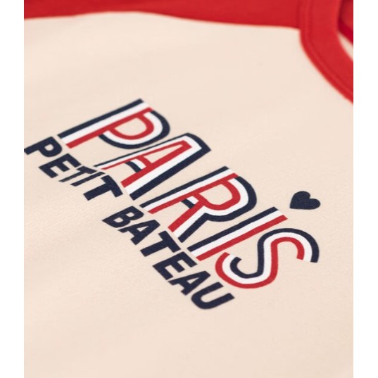 （現貨4A )🇫🇷法國 petit bateau 拼接袖運動衫-細節圖3