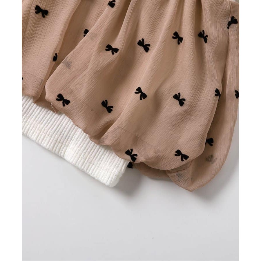 （現貨130）🇯🇵日本 apres les cours 刺繡蝴蝶結對接上衣-細節圖4