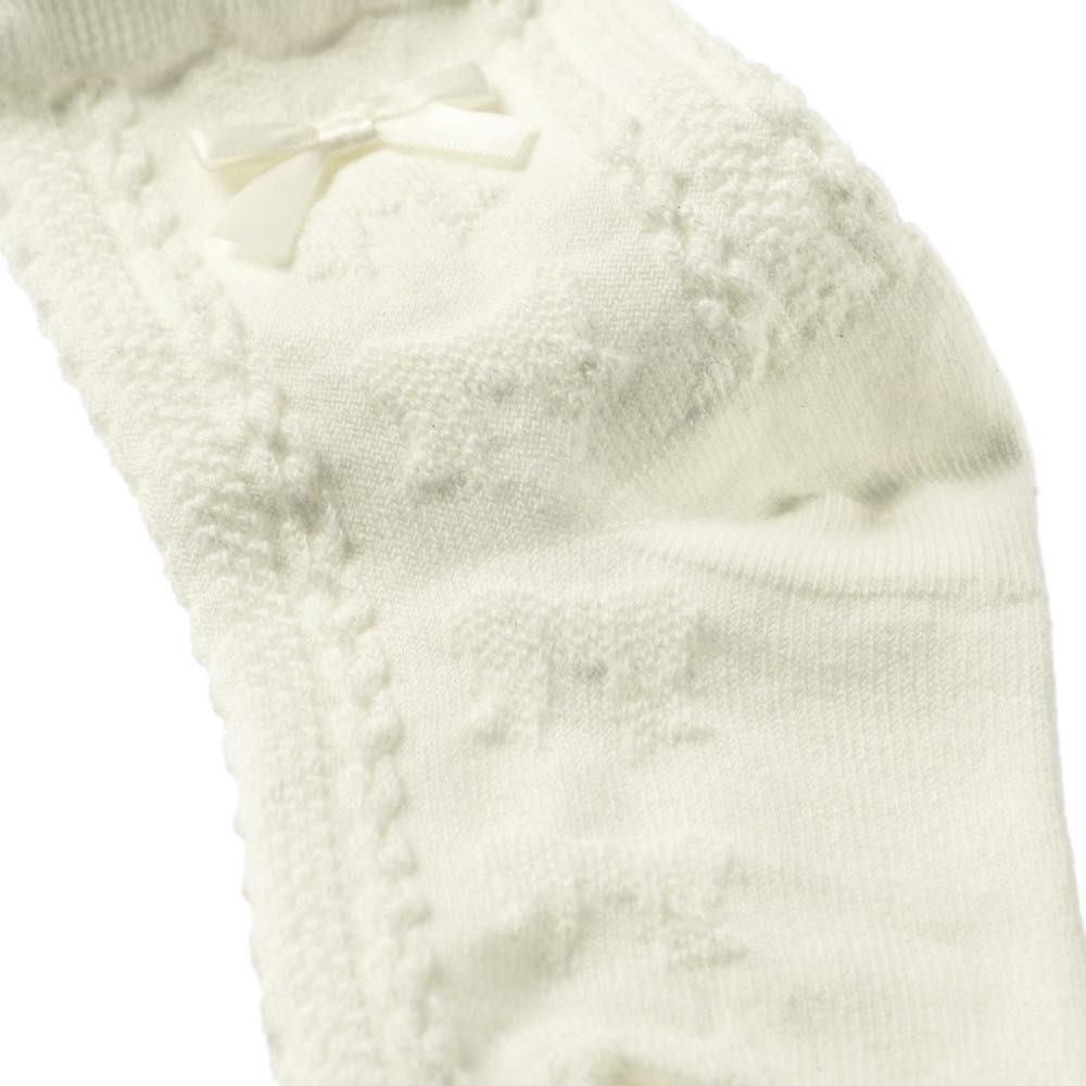 （現貨19-21cm）🇯🇵日本 BRANSHES 蝴蝶結壓紋襪-細節圖2