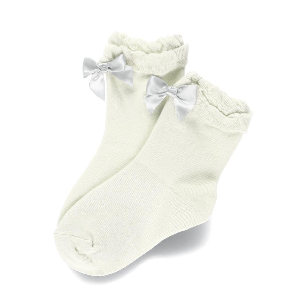 （現貨16-18cm）🇯🇵日本 BRANSHES 緞帶蝴蝶結短襪-細節圖2