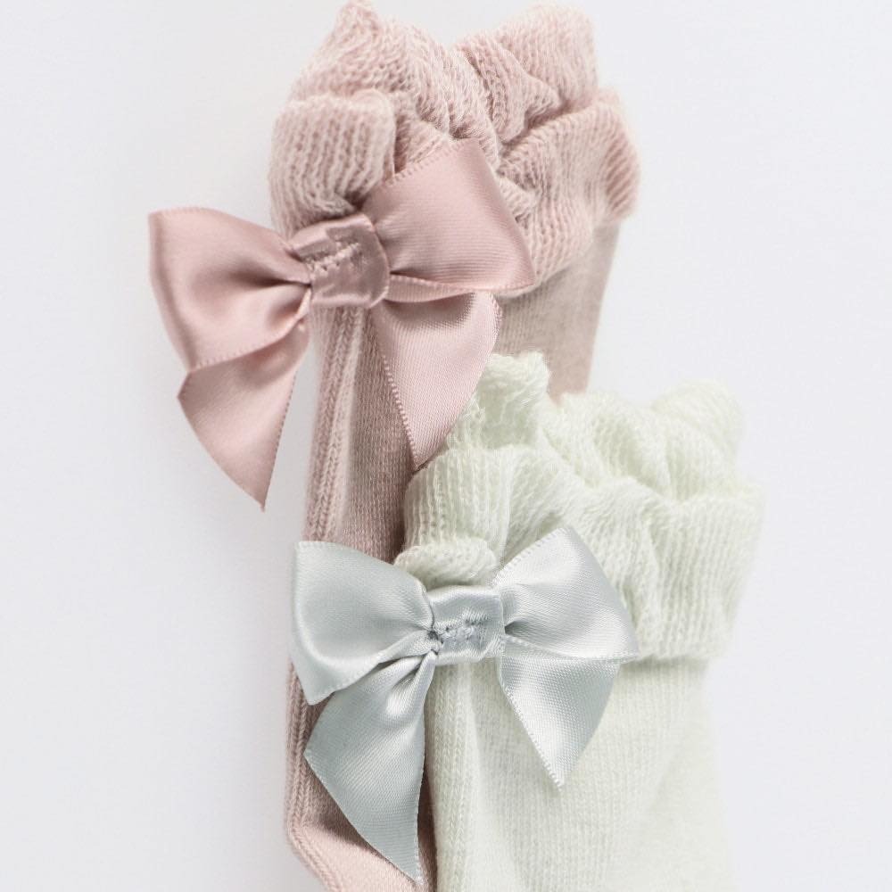 （現貨16-18cm）🇯🇵日本 BRANSHES 緞帶蝴蝶結短襪-細節圖3