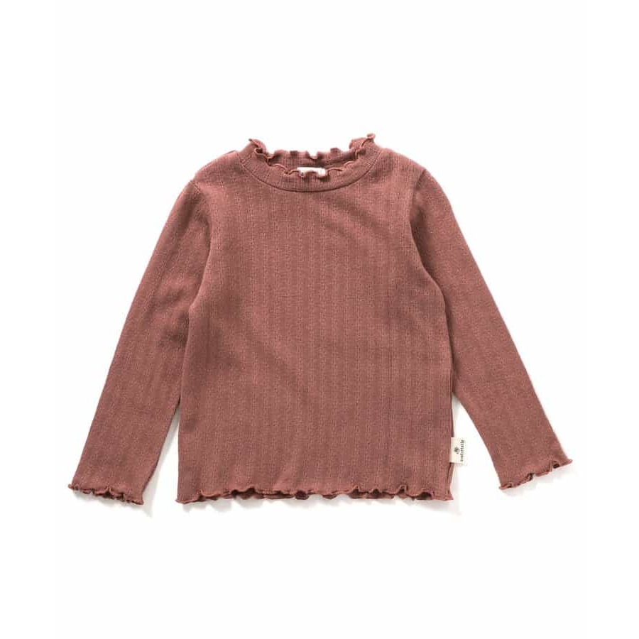 (現貨深粉130/木炭黑130)🇯🇵 Seraph 木耳邊針織長T-規格圖4