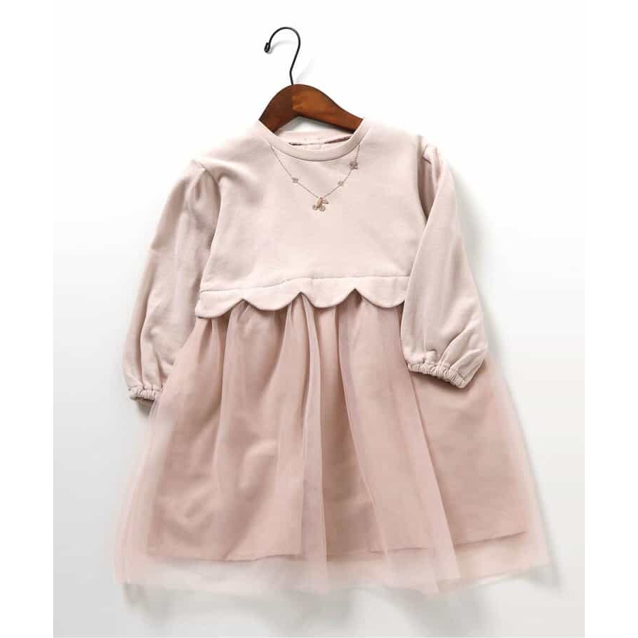 (現貨130)🇯🇵 Seraph扇貝邊薄紗洋裝-規格圖3