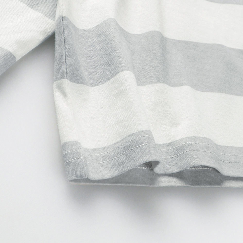 (現貨100)🇯🇵 BRANSHES mini 粗條紋刺繡圖案長T-細節圖4