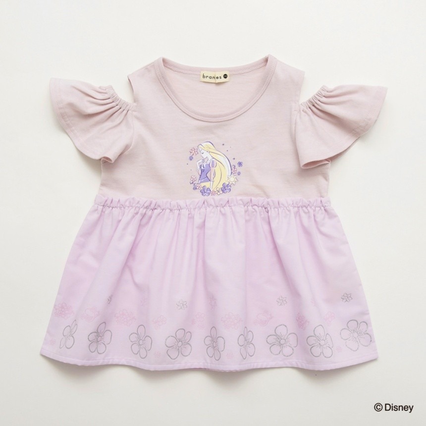 (現貨130）🇯🇵日本 BRANSHES X Disney 長髮公主露肩對接上衣-規格圖8