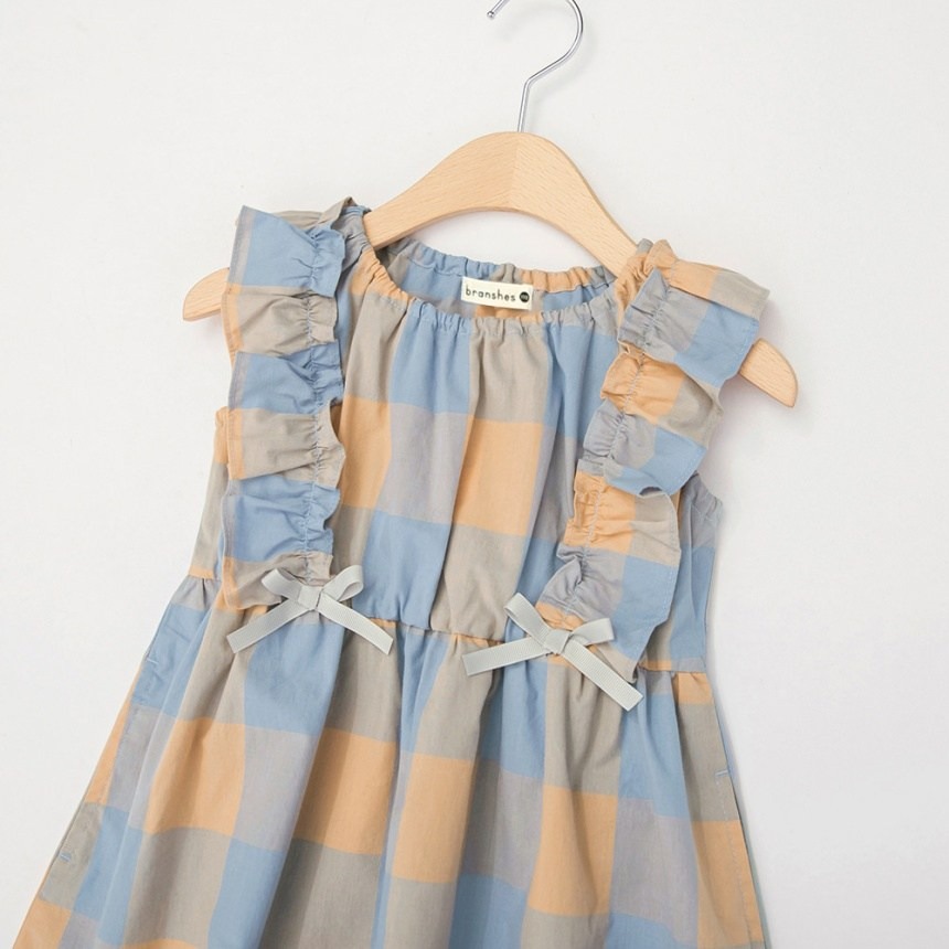 (現貨130）🇯🇵日本 BRANSHES 格紋洋裝-細節圖2