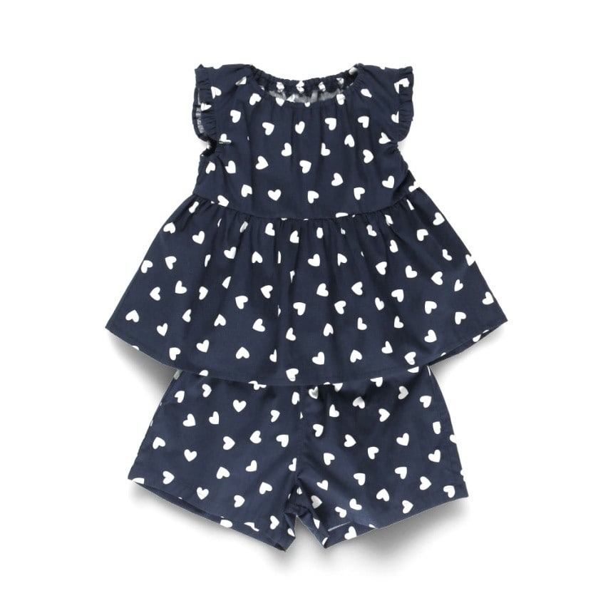 (現貨130）🇯🇵日本 DRC branshes 飛袖愛心印花套裝-細節圖2