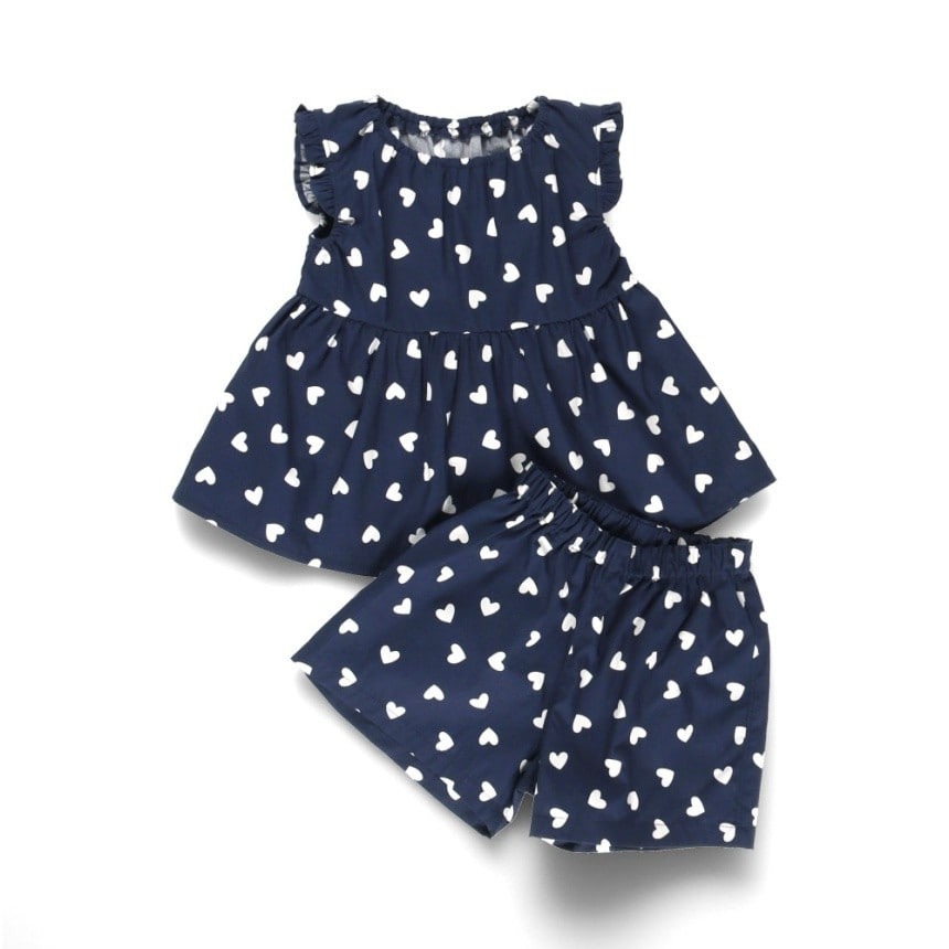 (現貨130）🇯🇵日本 DRC branshes 飛袖愛心印花套裝-規格圖3