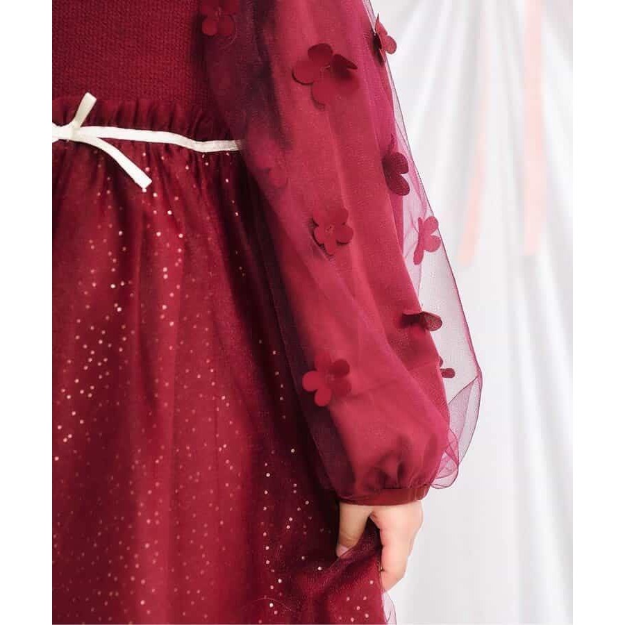 (現貨130）🇯🇵日本 apres les cours 花卉薄紗洋裝-細節圖2