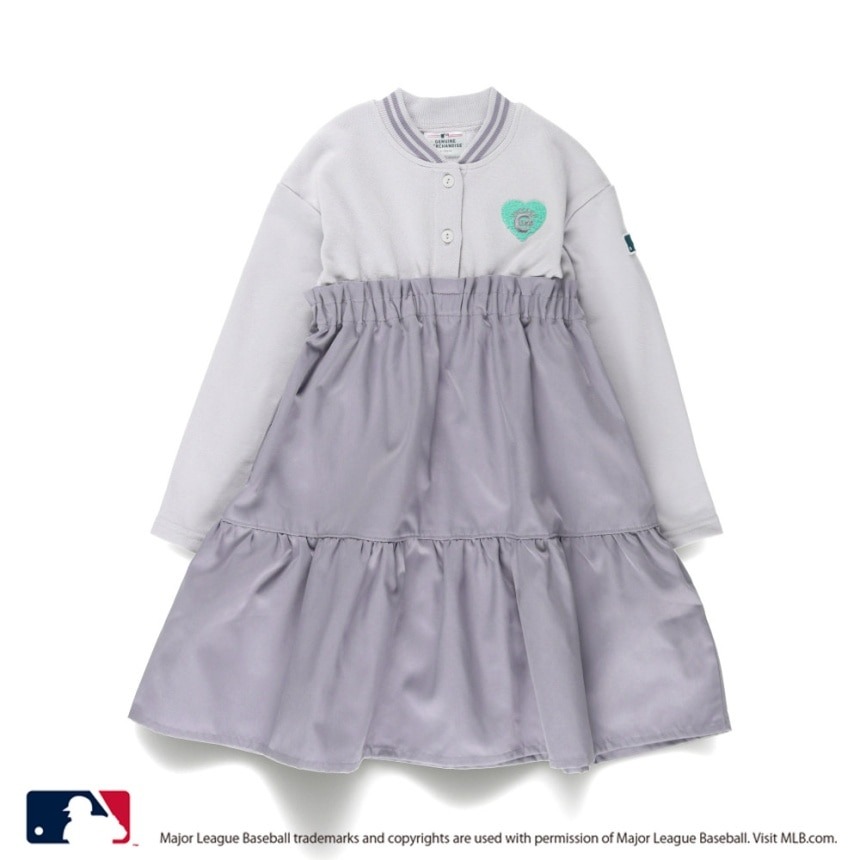 (現貨120）🇯🇵日本 BRANSHES X MLB 夾克風洋裝-細節圖3