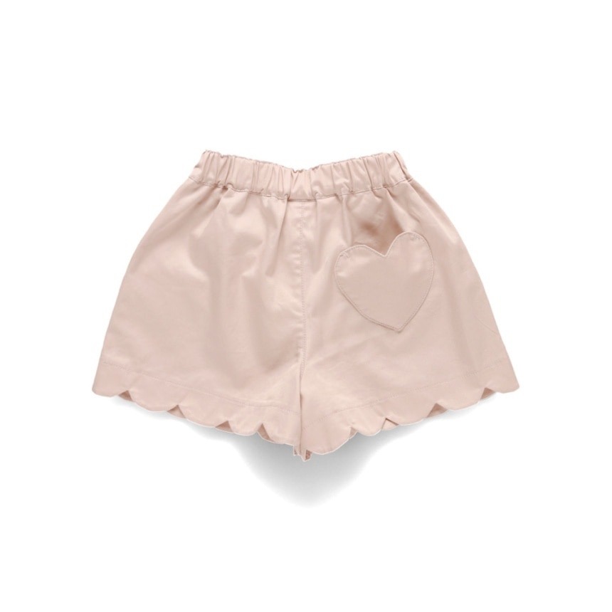 (現貨粉140)🇯🇵日本 BRANSHES 扇貝下擺愛心口袋短褲-規格圖3