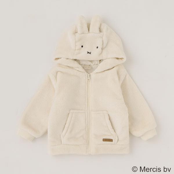 (現貨白120 / 灰90）🇯🇵日本 petit main X Miffy 毛外套-規格圖6