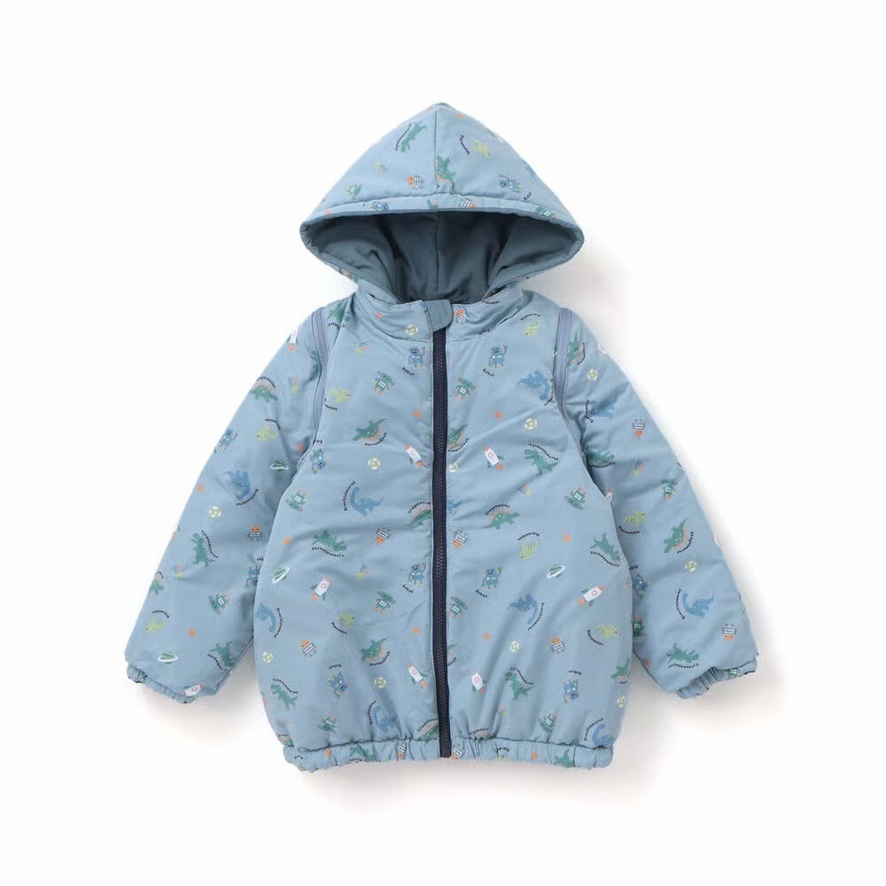 (現貨藍110）🇯🇵日本 slap slip 雙面2穿式外套(袖子拆掉可當背心)-細節圖2