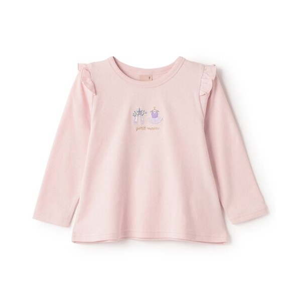 (現貨粉90 / 紫90）🇯🇵日本 petit main 平價百搭女童上衣-規格圖7