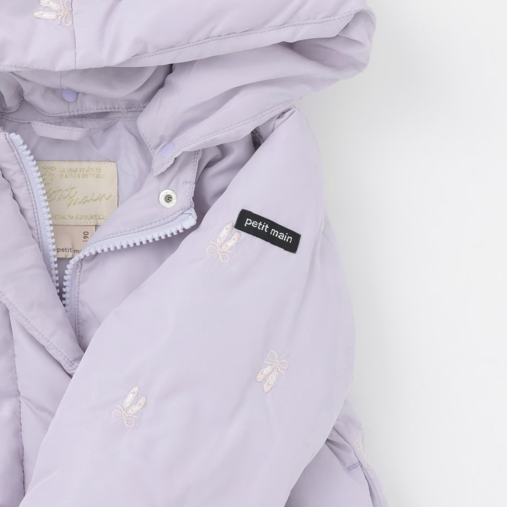 (現貨130）🇯🇵日本 petit main 刺繡鋪棉外套(可機洗)-細節圖5