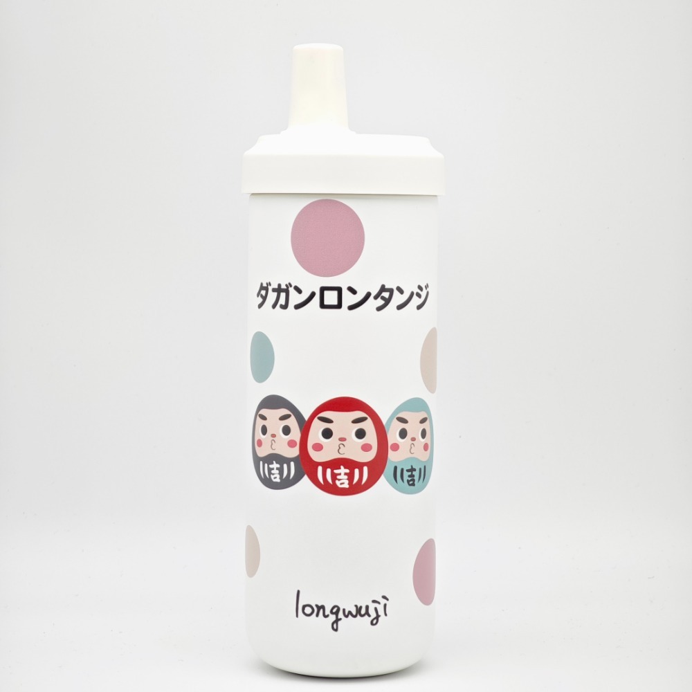 隆探吉316不銹鋼  隨行杯 吸管杯 手搖杯 飲料杯 環保杯 珍珠奶茶杯 達摩不倒翁 福神-規格圖8