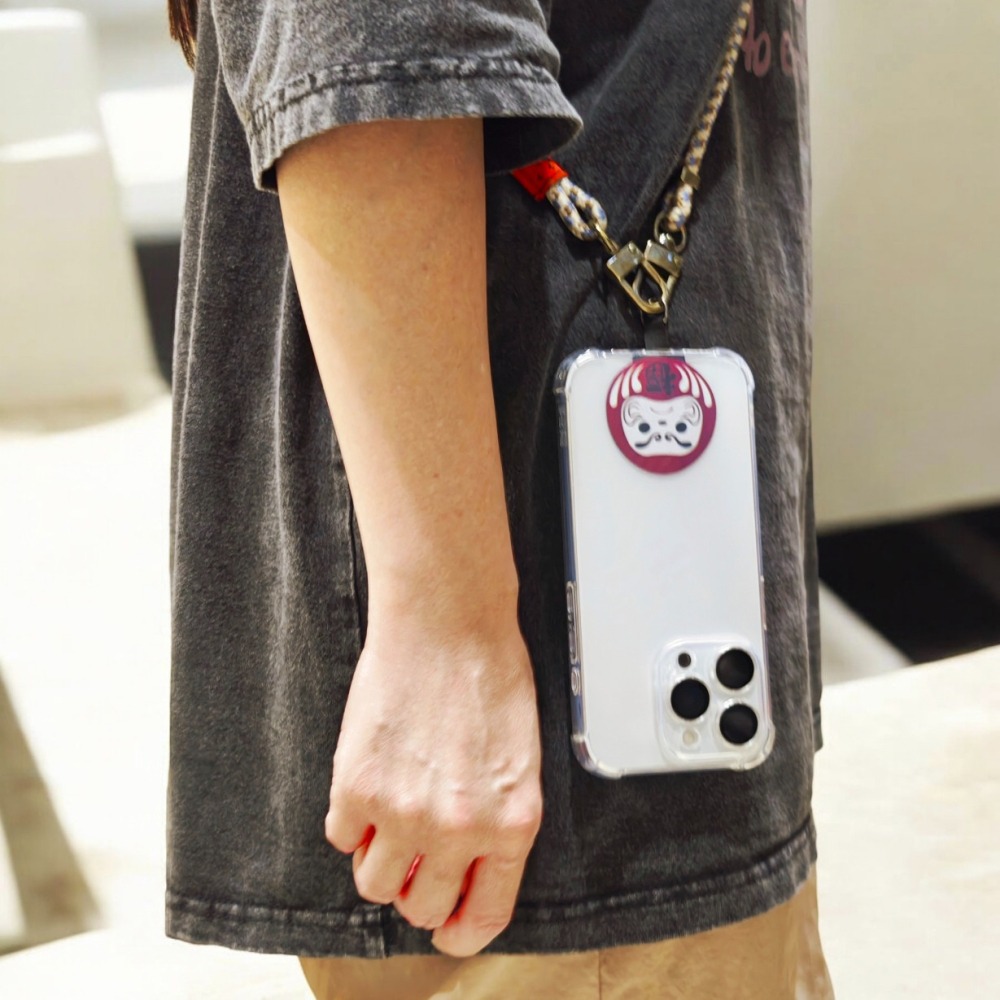 隆探吉手機掛繩墊片 掛繩夾片 手機墊片 掛片 掛繩片 達摩不倒翁 福神-細節圖3