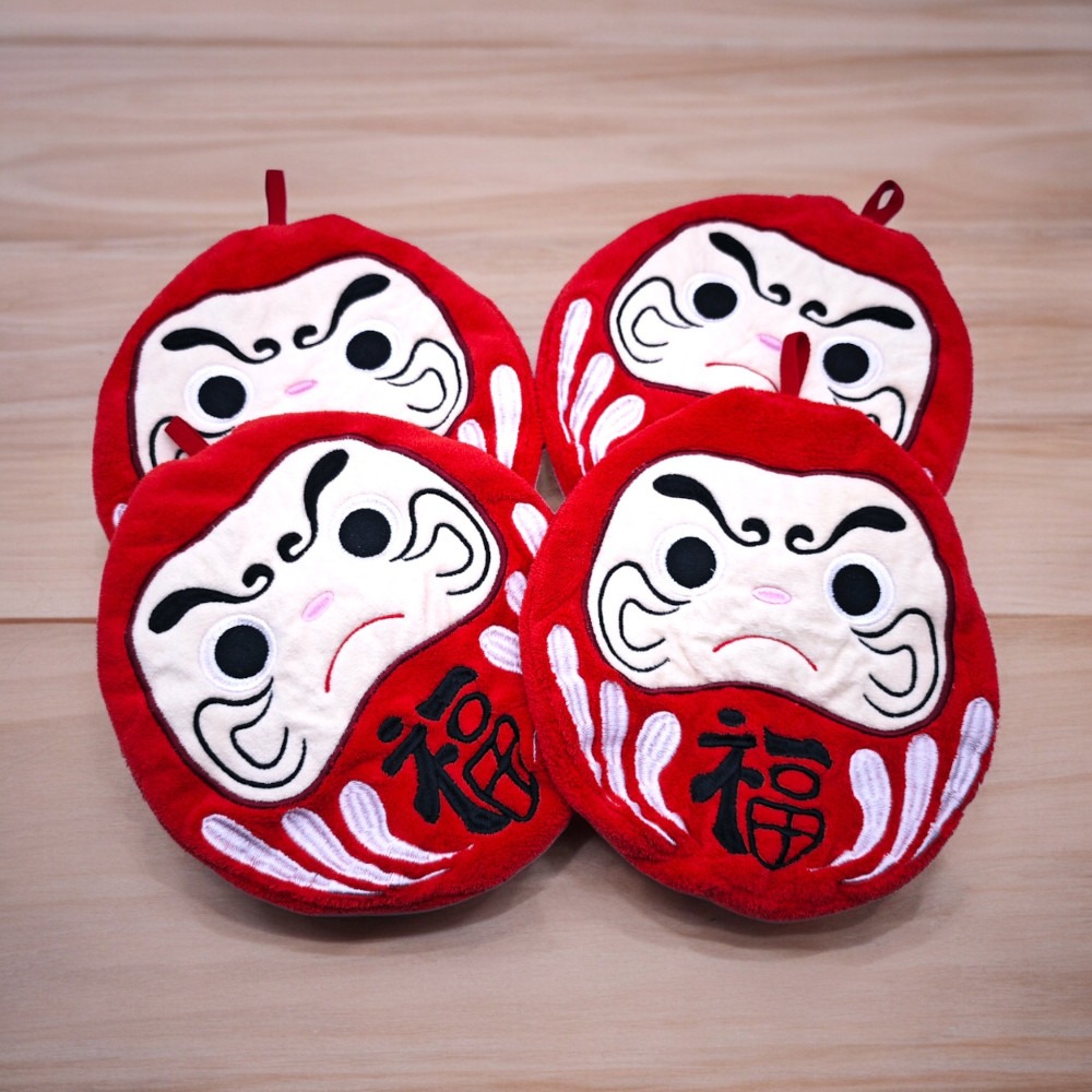 隆探吉吸水珊瑚絨擦手巾 擦手布 可愛風格 達摩不倒翁 福神-細節圖3