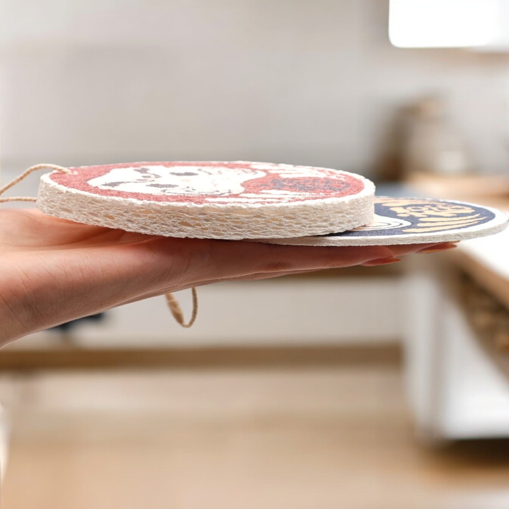 隆探吉 壓縮木漿棉 菜瓜布 抹布 洗碗 達摩不倒翁 福神-細節圖2