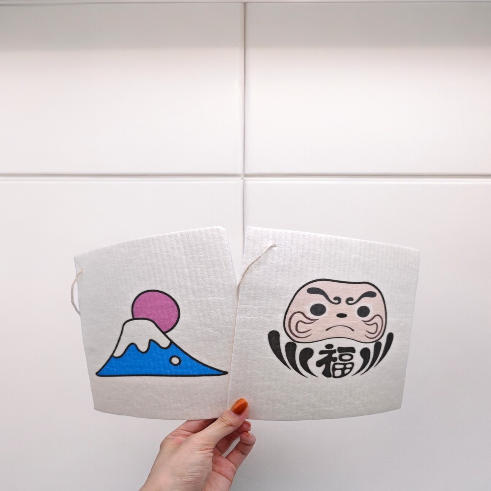 隆探吉 壓縮木漿棉 菜瓜布 抹布 洗碗 達摩不倒翁 福神-細節圖5