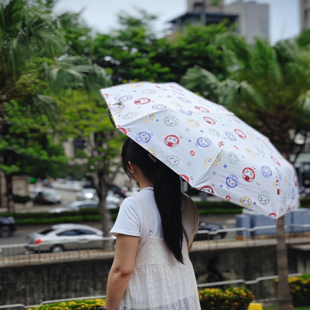 隆探吉 晴雨兩用自動收納傘 雨傘 陽傘 達摩不倒翁 福神-細節圖5