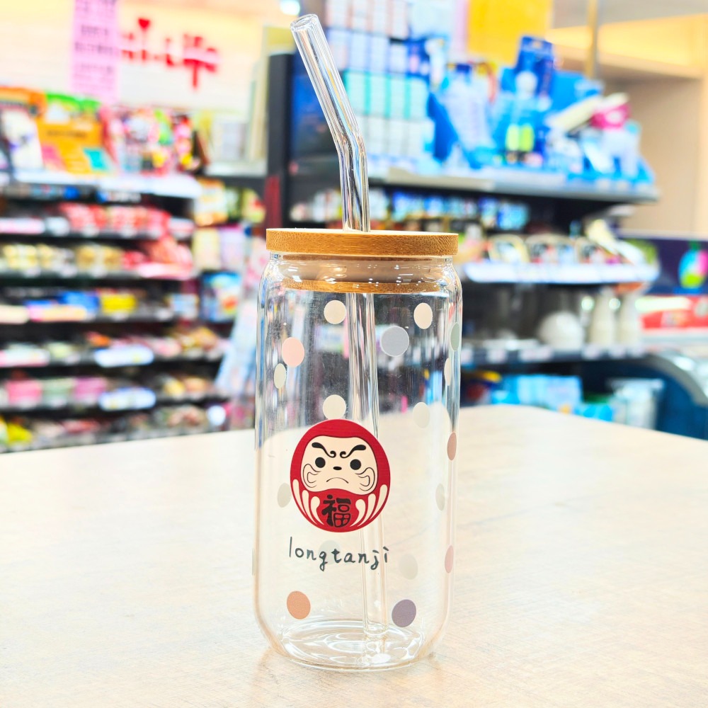 隆探吉 玻璃杯 可樂杯 吸管杯 飲料杯 達摩不倒翁 福神-細節圖8