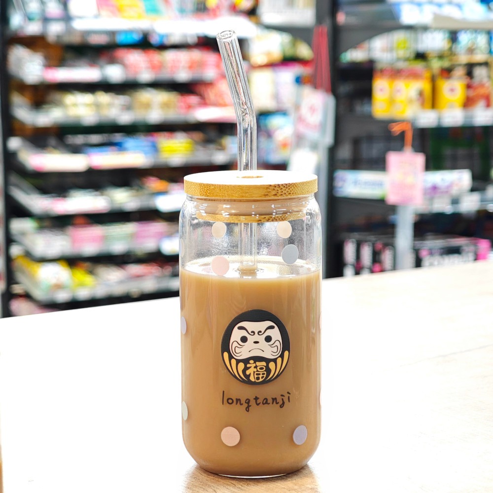 隆探吉 玻璃杯 可樂杯 吸管杯 飲料杯 達摩不倒翁 福神-細節圖9