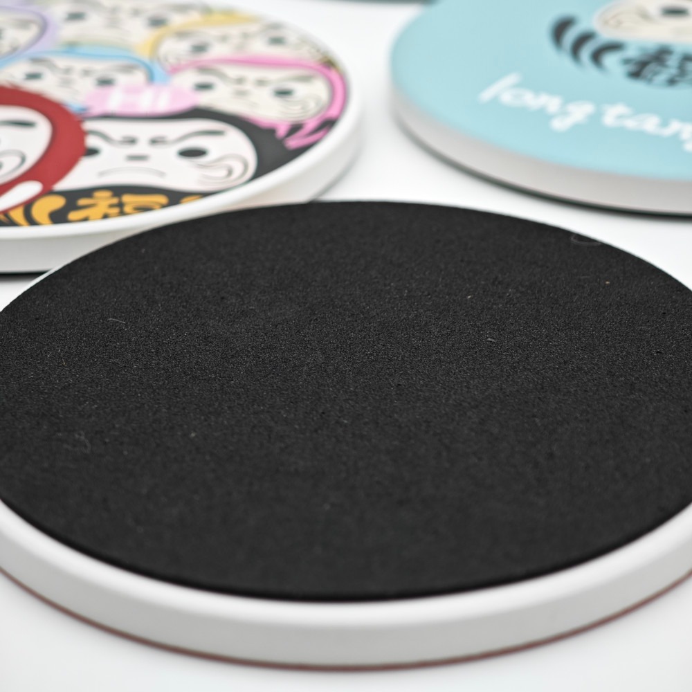 隆探吉 陶瓷吸水杯墊 陶瓷杯墊達摩不倒翁 福神-細節圖6