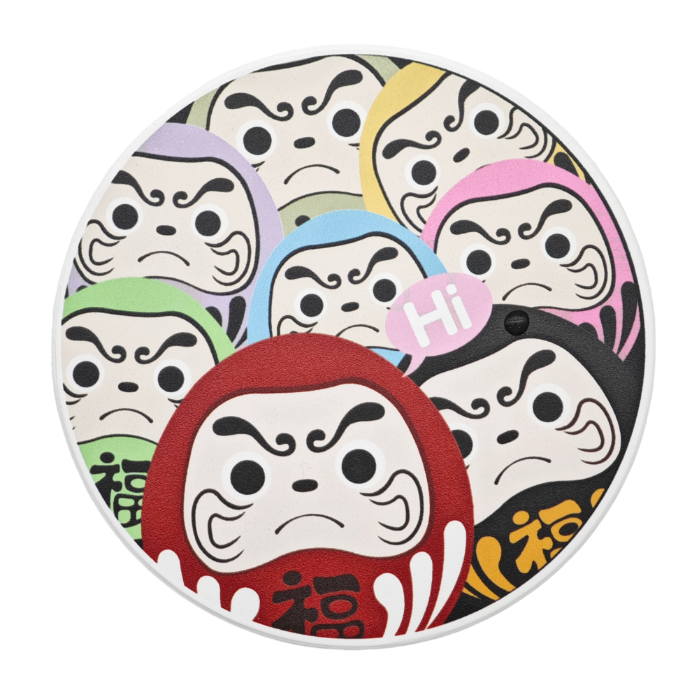 隆探吉 陶瓷吸水杯墊 陶瓷杯墊達摩不倒翁 福神-規格圖11