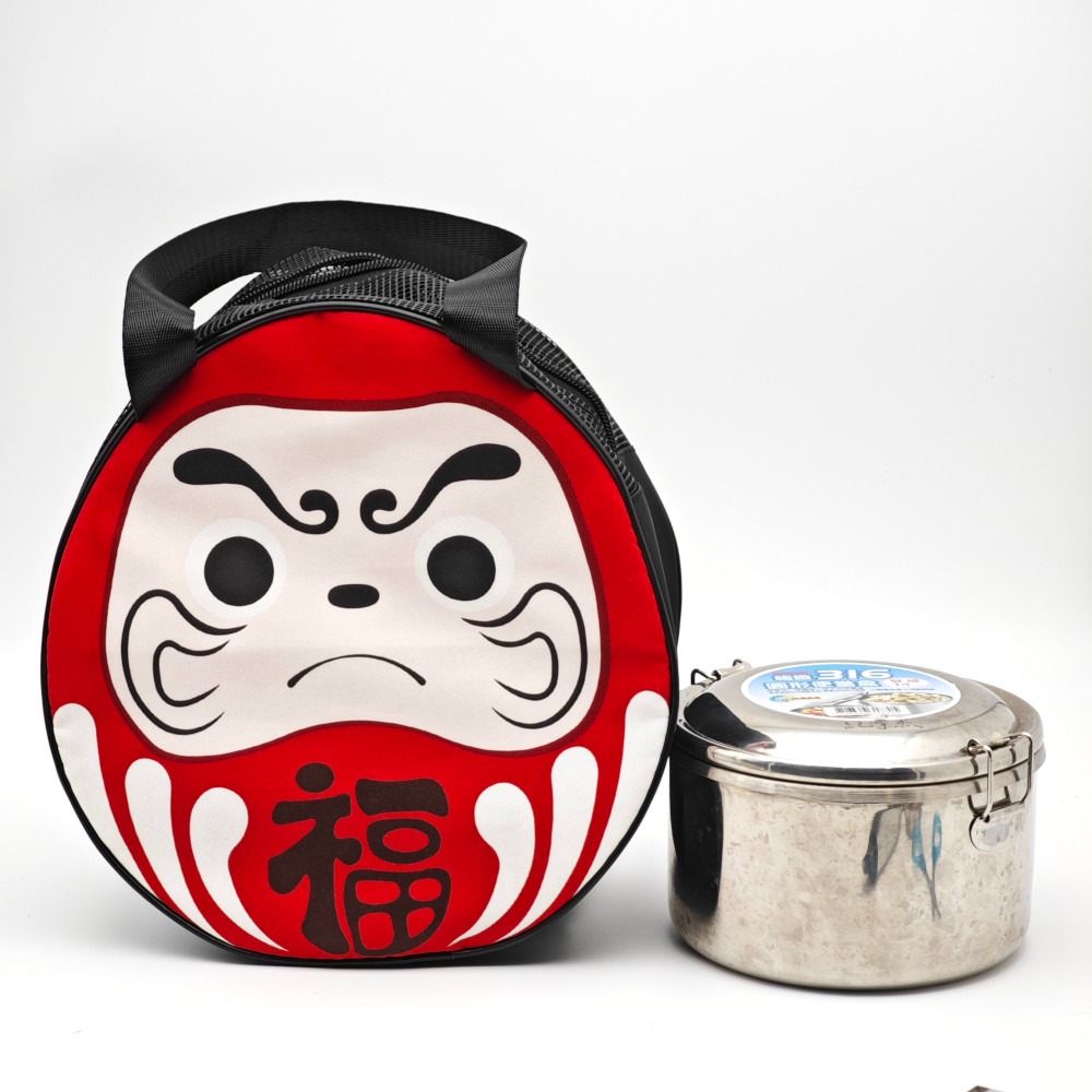 隆探吉造型餐袋 餐袋 兒童餐袋 便當袋 達摩不倒翁 福神-細節圖9